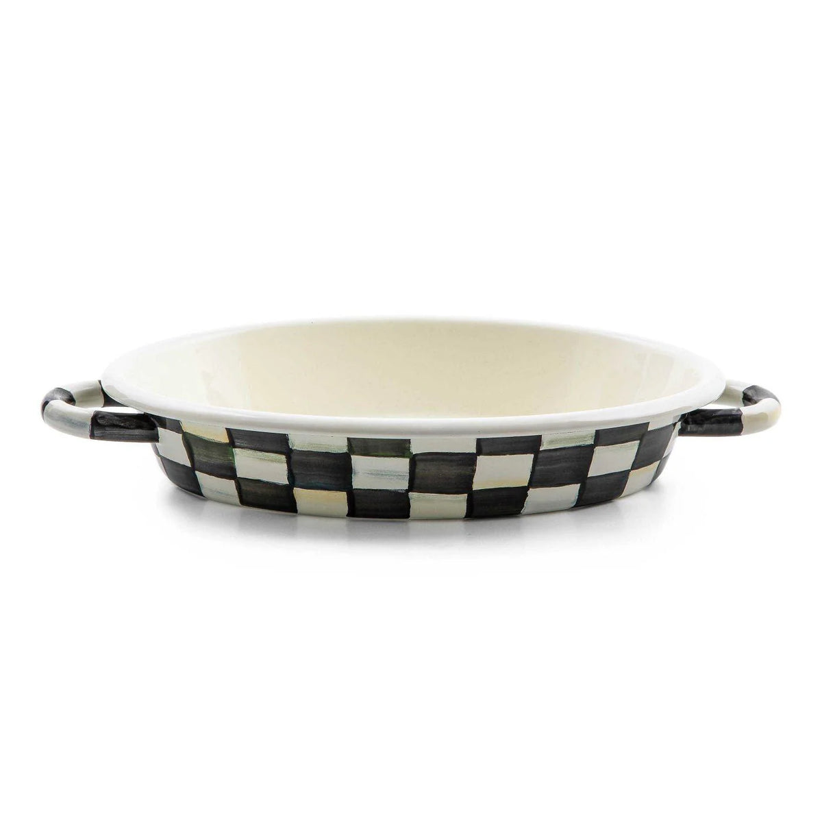 Mackenzie-Childs Courtly Check Medium Oval Gratin Dish