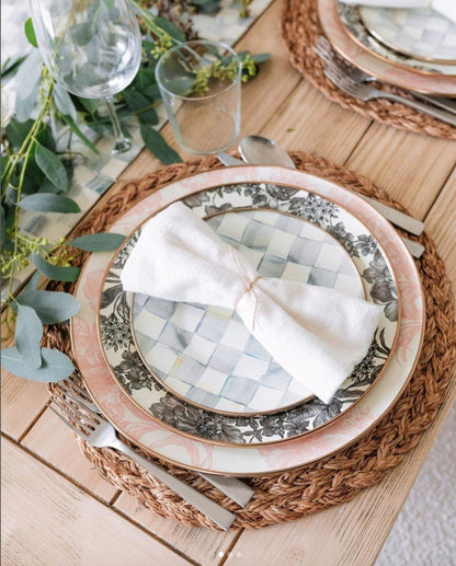 Rosy English Garden Enamel Charger/Plate
