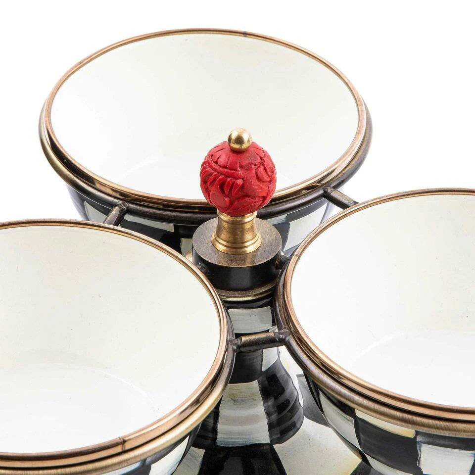 Courtly Check Enamel Triplicity by Mackenzie-Childs