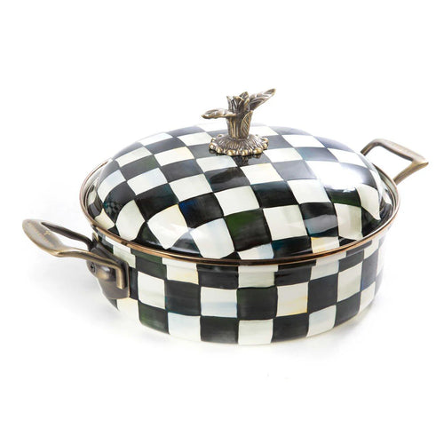 Mackenzie-Childs Courtly Check Enamel 5 Qt. Casserole