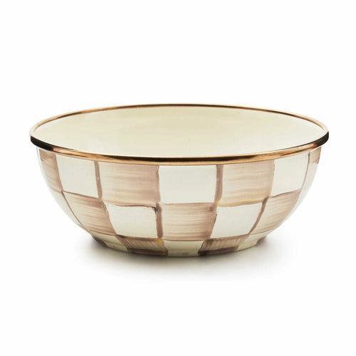 Mocha Check Everyday Bowl