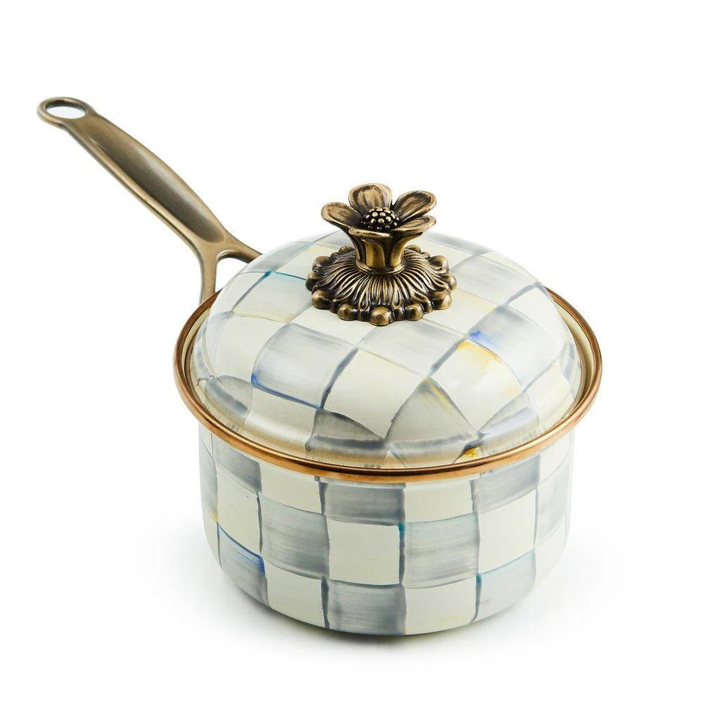 Sterling Check Enamel 1 Qt. Saucepan