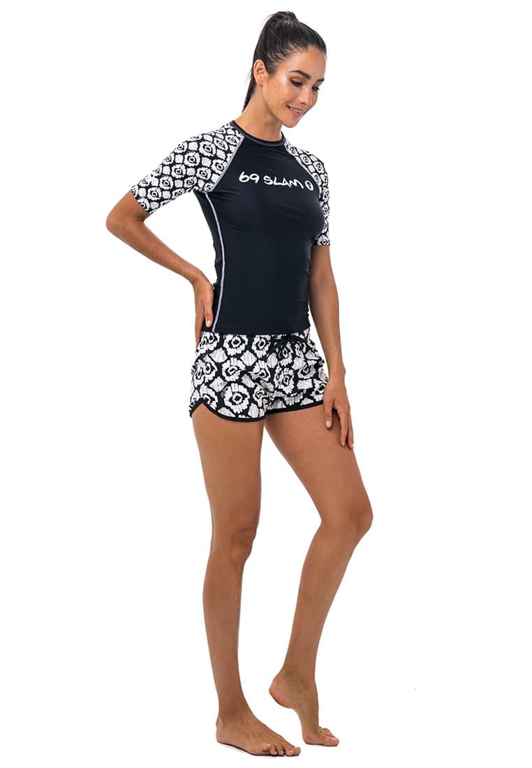 69Slam Women Elastic Waist Boardshorts