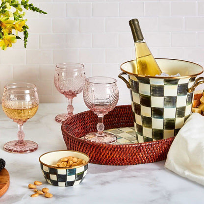 Courtly Check Design Enamel Wine Cooler