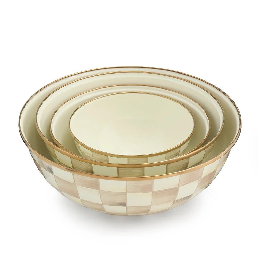 Mocha Check Extra Large Everyday Bowl