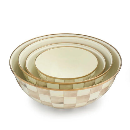 Mocha Check Extra Large Everyday Bowl