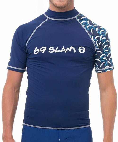 69Slam Mens Short Sleeve Rash Vest