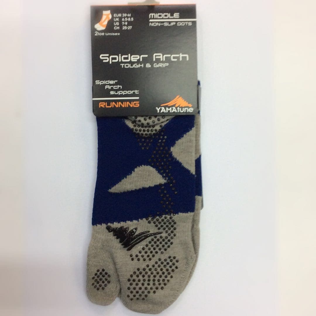 Yamatune 2 Toe Socks- Middle Length with Anti-slip Dots