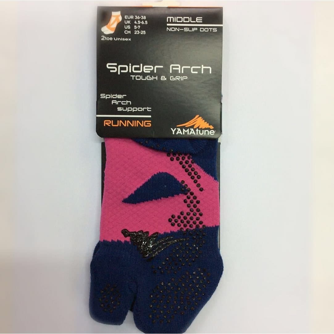 Yamatune 2 Toe Socks- Middle Length with Anti-slip Dots