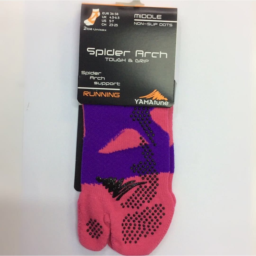 Yamatune 2 Toe Socks- Middle Length with Anti-slip Dots